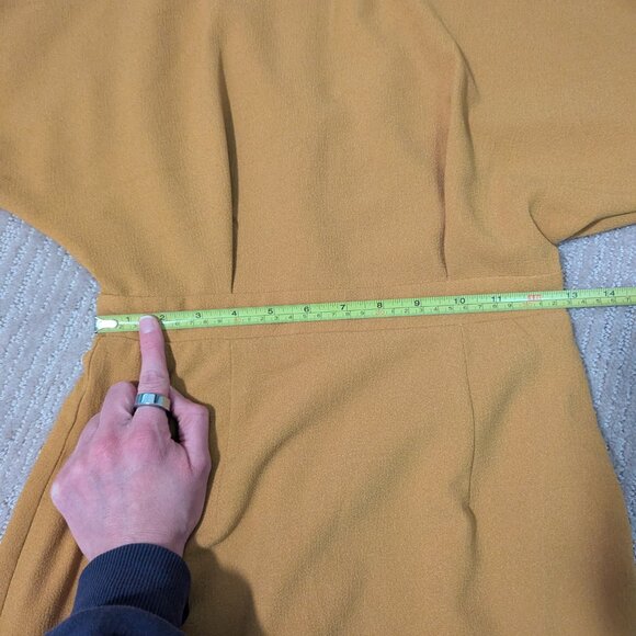 US 4 ASOS Wiggle Mini Dress in Gold NWT - Picture 4 of 7